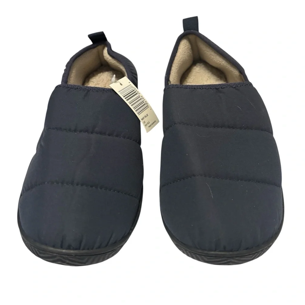 Isotoner Navy Blue Men's Slip-On Slippers Size 9.5-10.5 NWT